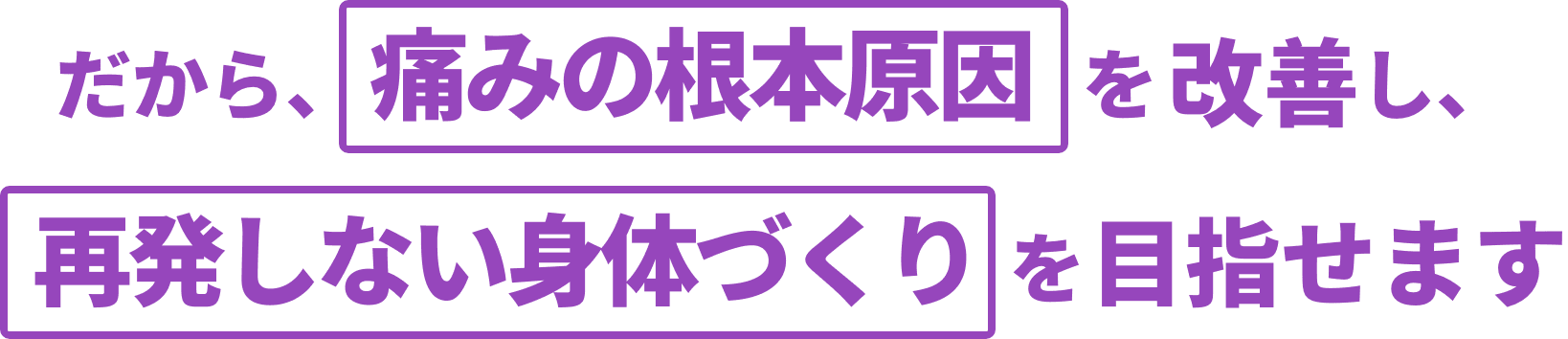 だから、不調の根本原因を改善し、再発しない身体づくりを目指せます